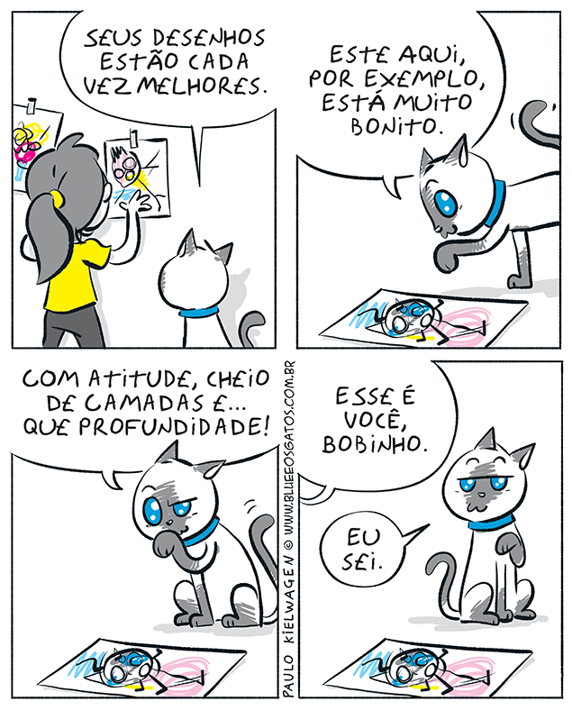 Blue elogia o desenho da Alice e ficou todo medido pois ela desenhou ele.